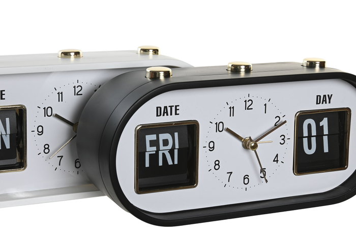 DKD Home Decor Reloj Despertador de PVC Surtido (Pack de 2)