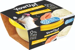 Yow Up! Helado de Yogur para Perros Sabor Salmón Tartar - Postre Saludable Congelable, 12 unidades de 110 g