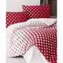 Juego de Cama 220x240 cm con 2 Fundas de Almohada 60x60 cm - 100% Algodón Reforzado - Rojo ASI8683743677832