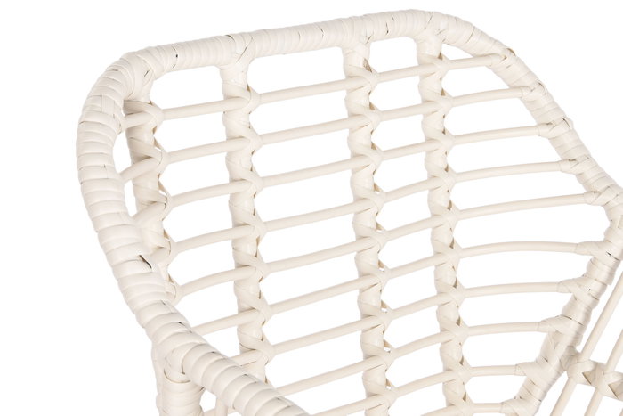 DKD Home Decor Silla de Ratán Sintético Blanco