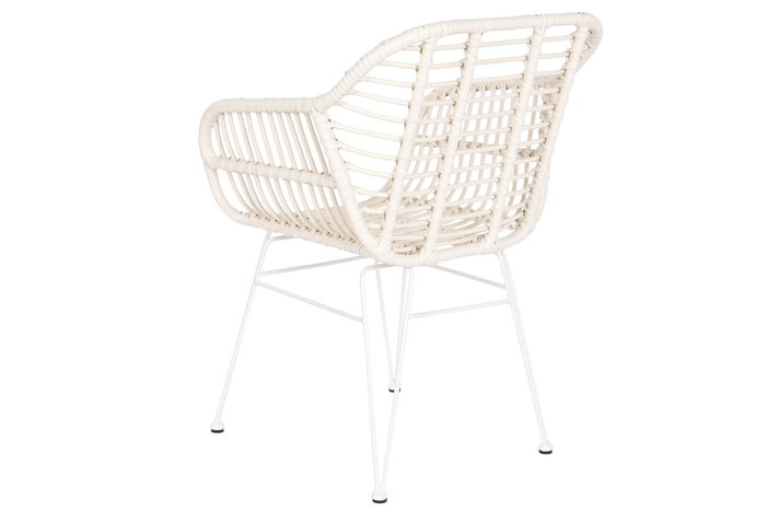 DKD Home Decor Silla de Ratán Sintético Blanco