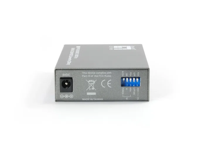 Level One FVT-0104TXFC Convertidor de Medios 10/100TX a 100FX-SC con PoE (20km)