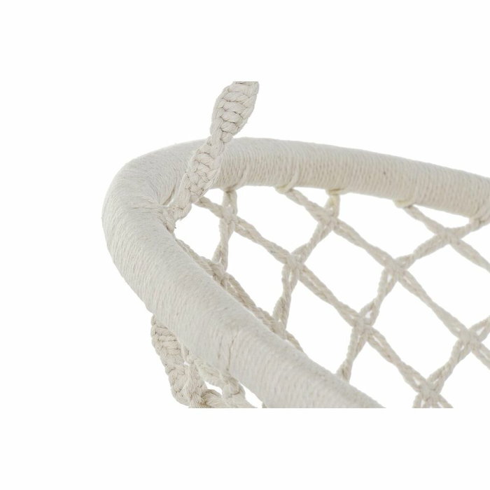 DKD Home Decor Silla Colgante de Algodón y Acero Crudo