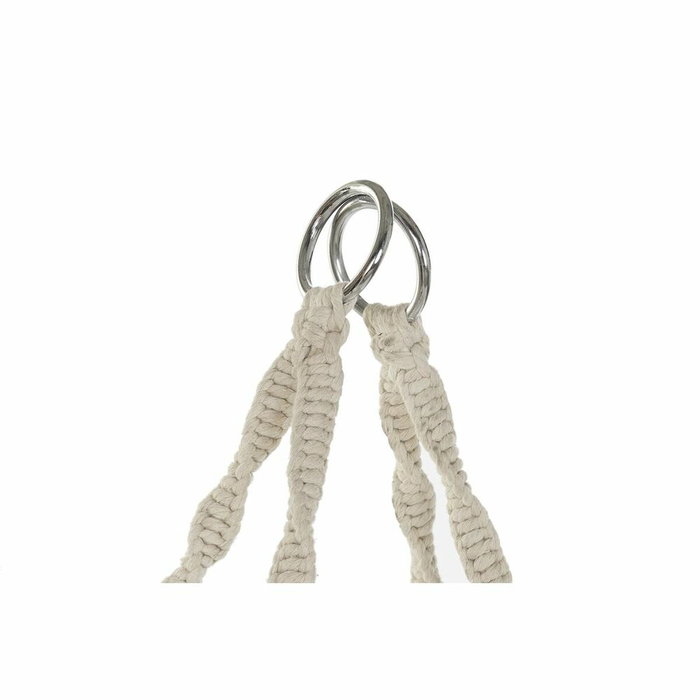 DKD Home Decor Silla Colgante de Algodón y Acero Crudo