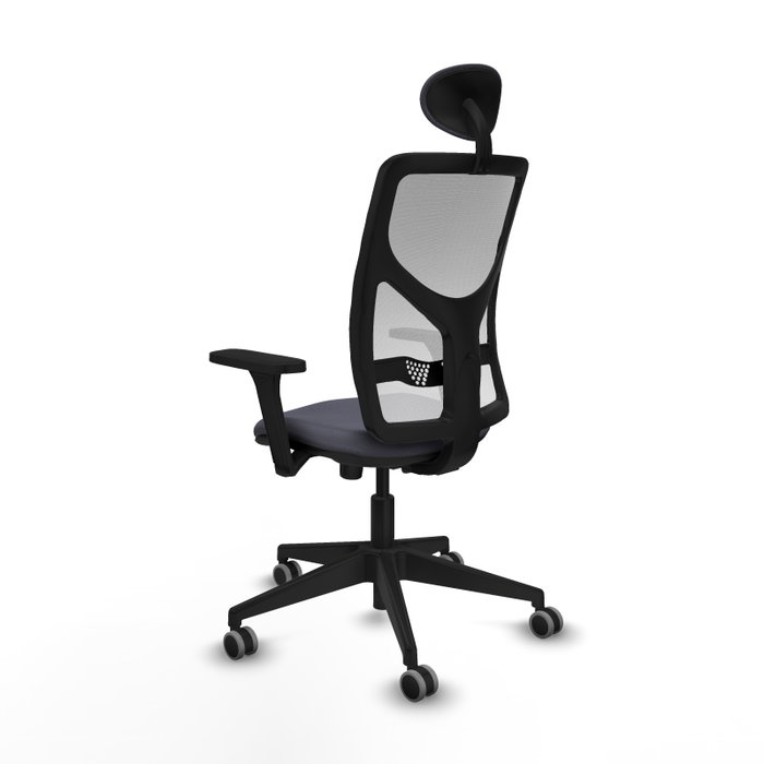 Silla de oficina Motilla con mecanismo Sincro tapizada con Tela color Gris oscuro y malla color Blanco. Equipada con lumbar 1D, Brazos 3D, Cabecero Fijo y Ruedas 65 mm parqué Silla de oficina Motilla con mecanismo Sincro tapizada con Tela color Gris oscuro y malla color Blanco. Equipada con lumbar 1D, Brazos 3D, Cabecero Fijo y Ruedas 65 mm parqué