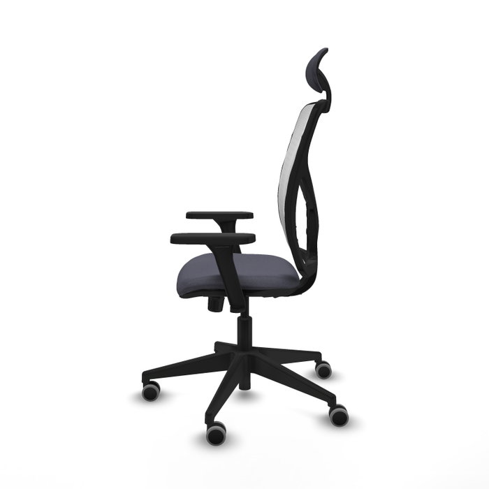 Silla de oficina Motilla con mecanismo Sincro tapizada con Tela color Gris oscuro y malla color Blanco. Equipada con lumbar 1D, Brazos 3D, Cabecero Fijo y Ruedas 65 mm parqué Silla de oficina Motilla con mecanismo Sincro tapizada con Tela color Gris oscuro y malla color Blanco. Equipada con lumbar 1D, Brazos 3D, Cabecero Fijo y Ruedas 65 mm parqué