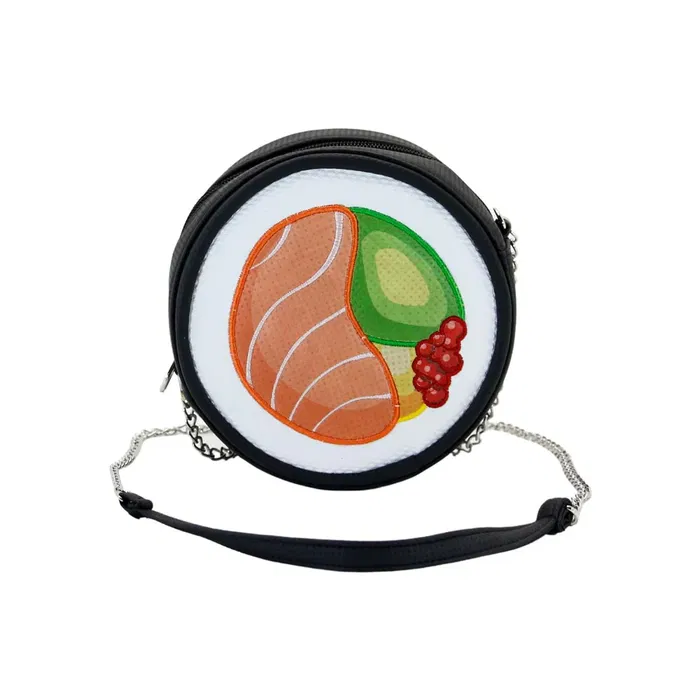Oh My Pop Bolso Bandolera Sushi Maki Negro 15,5x15,5x9cm Material PVC