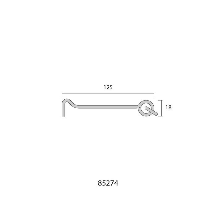 Edm Aldabilla Doble Hembrilla 125 mm Zinc Hierro Zincado Pack 2 Unidades