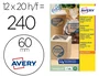 Avery Etiquetas Adhesivas Redondas Kraft Efecto Cartón 60 mm Removible para Láser Ink-jet Caja 300 uds