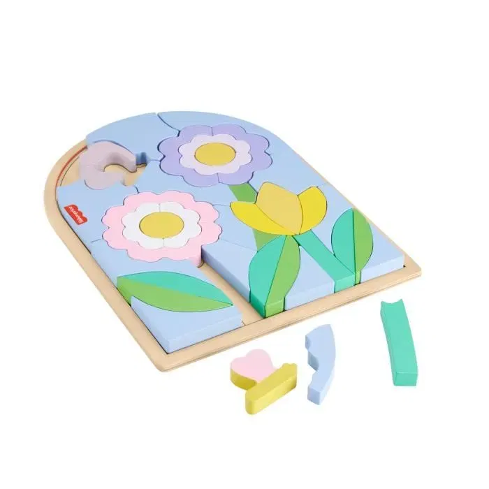 Fisher Price Rompecabezas de flores de madera 37 piezas para jardín de infantes HXT97