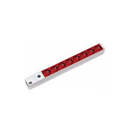 Bachmann Unidad de Distribución de Energía 19'' 1U 8xUTE Rojo
