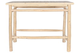 DKD Home Decor Mesa de Teca Natural Cvtroncos