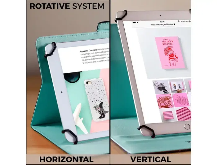 Wondee Funda Universal para Tablet 10.2-10.4 Pulgadas La Volátil® - Diseño Artístico, Protección contra Golpes y Arañazos, Ilustración Exclusiva, Ideal para Uso Diario