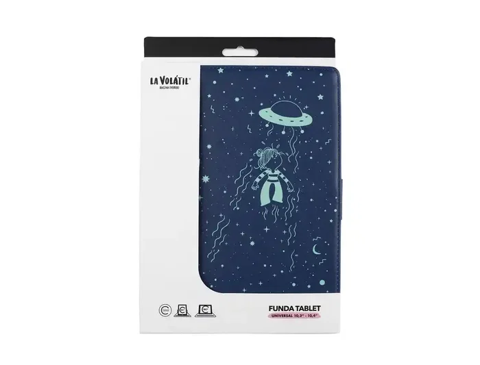 Wondee Funda Universal para Tablet 10.2-10.4 Pulgadas La Volátil® - Diseño Artístico, Protección contra Golpes y Arañazos, Ilustración Exclusiva, Ideal para Uso Diario