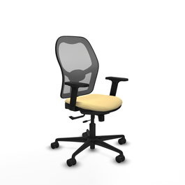 PIQUERAS Y CRESPO Silla de oficina Jorquera con mecanismo Sincro/Traslack Crema y Gris