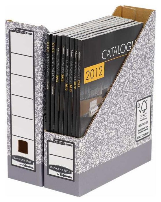 BANKERS BOX Revistero Bankers Box Carton A4 Gris (Set de 10)
