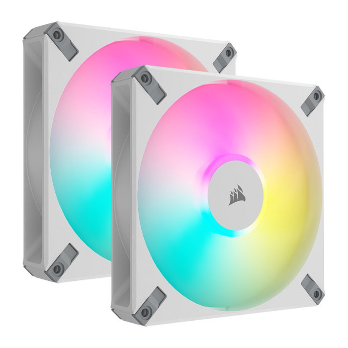 Corsair AF140 RGB ELITE White Pack de 2 Ventiladores de Caja 140mm Corsair AF140 RGB ELITE White Pack de 2 Ventiladores de Caja 140mm