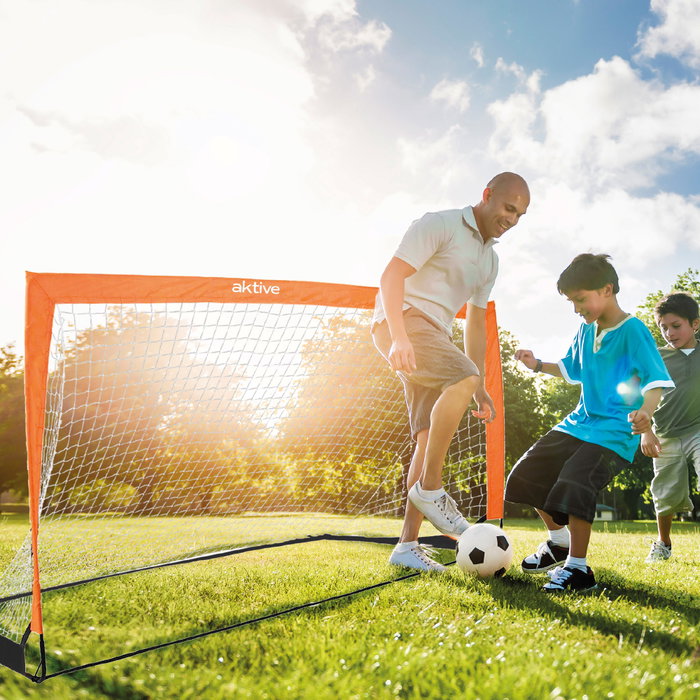 Aktive Sports Portería de fútbol plegable 200x100x100 cm