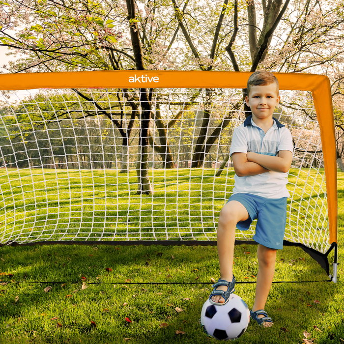 Aktive Sports Portería de fútbol plegable 200x100x100 cm