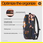 HP Mochila Campus XL Tie Dye para Portátil de 16.1 Pulgadas, Negra y Naranja, Resistente al Agua