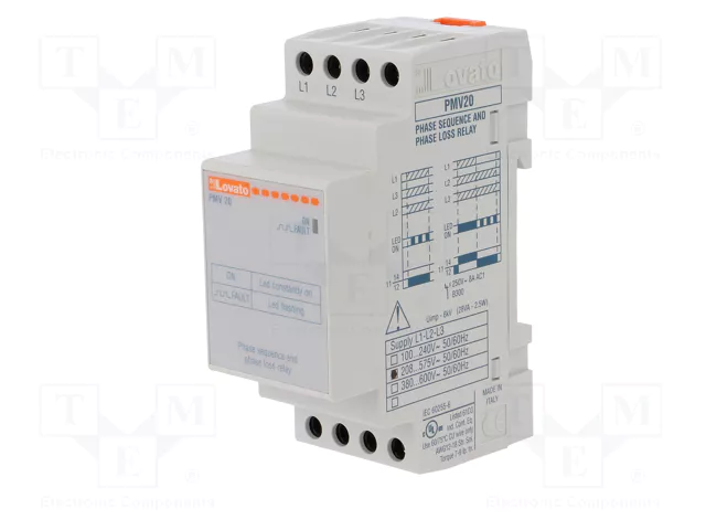 LOVATO ELECTRIC PMV20A575 Relé de monitorización de tensión SPDT LOVATO ELECTRIC PMV20A575 Relé de monitorización de tensión SPDT