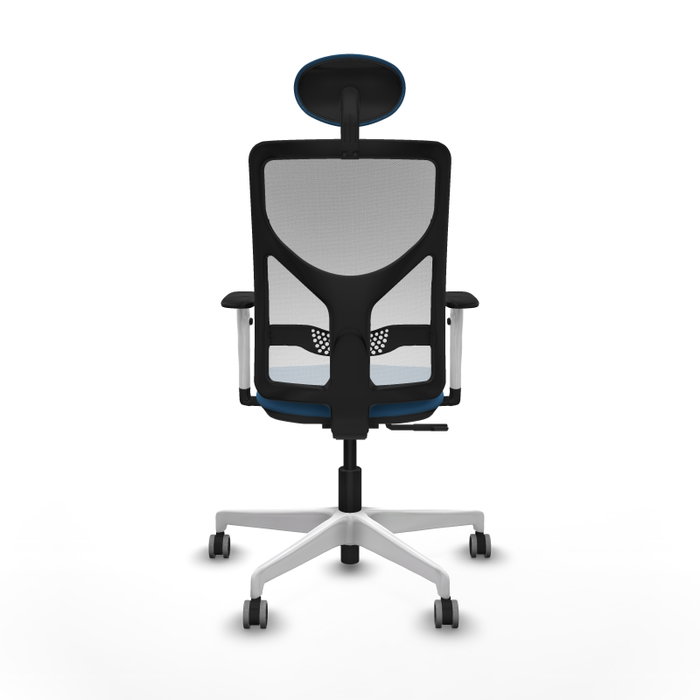 PIQUERAS Y CRESPO Silla de oficina Motilla Azul claro con malla blanca