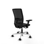PIQUERAS Y CRESPO Silla de oficina Haches con mecanismo Sincro/Traslack y brazos 3D, Negro