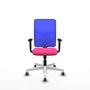PIQUERAS Y CRESPO Silla de oficina Motilla con mecanismo Sincro, Rosa y Azul