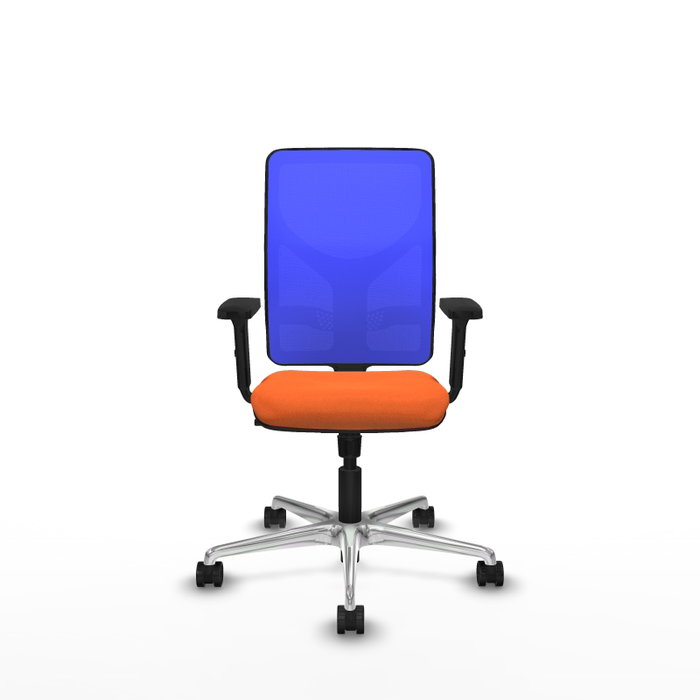 PIQUERAS Y CRESPO Silla de oficina Motilla Naranja y Azul