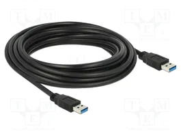 DeLOCK Cable USB 3.2 Gen 1 Tipo-A a Tipo-A de 5 m, Negro