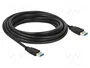 DeLOCK Cable USB 3.2 Gen 1 Tipo-A a Tipo-A de 5 m, Negro