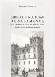 Libro de noticias de Salamanca, Joaquín Zaonero - LC