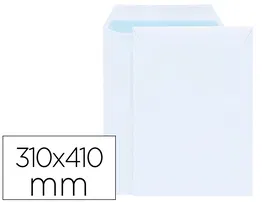 Liderpapel Sobre Blanco 310x410 mm Tira Silicona Papel Offset 100 gr Caja 250 Unidades