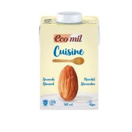 Ecomil Cuisine Almendra para Cocinar Bio 500ml - Alternativa Vegana sin Gluten a la Nata