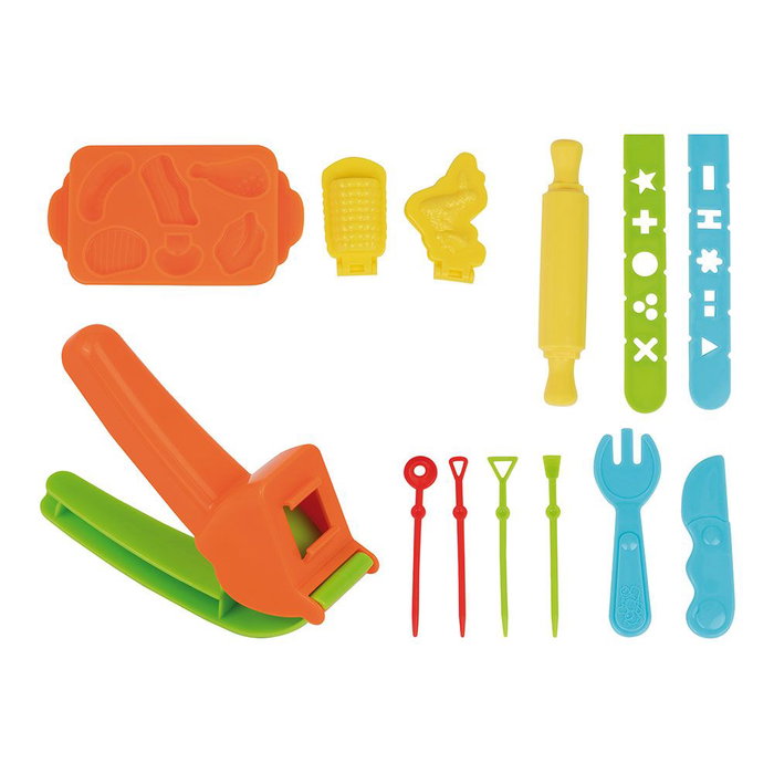 Milan Pasta Blanda Soft Dough Maletín 8 Botes 59 gr Colores Surtidos + Herramientas Barbacoa