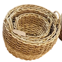 DKD Home Decor Cesta Tropical Seagrass Natural 40 x 30 x 40 cm Set de 3 (2 Unidades)