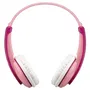 JVC HA-KD10W Auriculares Infantiles Tinyphone Inalámbricos Bluetooth con Limitador de Sonido, 16h Batería, Diadema Ajustable Rosas