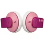 JVC HA-KD10W Auriculares Infantiles Tinyphone Inalámbricos Bluetooth con Limitador de Sonido, 16h Batería, Diadema Ajustable Rosas