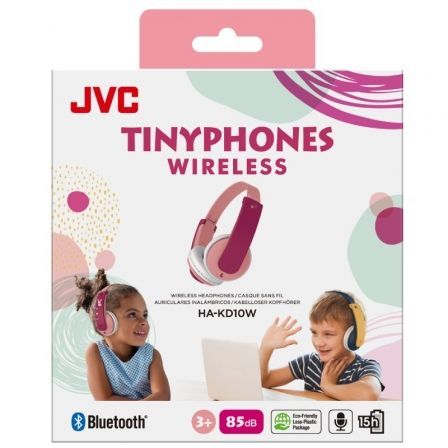 JVC HA-KD10W Auriculares Infantiles Tinyphone Inalámbricos Bluetooth con Limitador de Sonido, 16h Batería, Diadema Ajustable Rosas JVC HA-KD10W Auriculares Infantiles Tinyphone Inalámbricos Bluetooth con Limitador de Sonido, 16h Batería, Diadema Ajustable Rosas