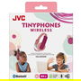 JVC HA-KD10W Auriculares Infantiles Tinyphone Inalámbricos Bluetooth con Limitador de Sonido, 16h Batería, Diadema Ajustable Rosas