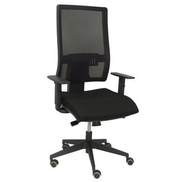 Piqueras y Crespo Silla Horna con Mecanismo Sincro y Asiento en Piel Negra