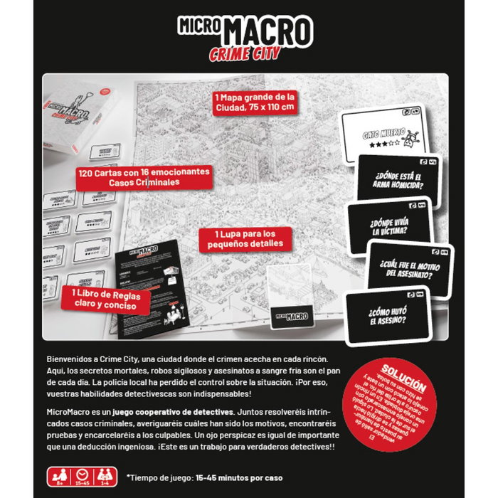 Sd Games Micro Macro: Crime City - Juego de Mesa Cooperativo de Investigación (Ganador Spiel des Jahres 2021) - Para 1-4 Jugadores, Edad 10+