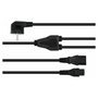 Kabelmeister SK0135-S020 Cable de alimentación con enchufe E+F 90° y C13+C5 Negro