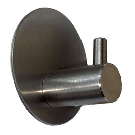 Edm Colgador adhesivo de acero inoxidable acabado mate 45 x 27 mm, 2 uds