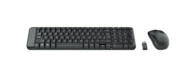 Logitech Wireless Combo MK220 Teclado y Ratón Inalámbrico Negro Diseño Griego Logitech Wireless Combo MK220 Teclado y Ratón Inalámbrico Negro Diseño Griego