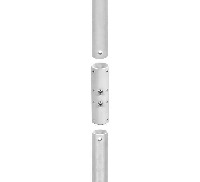 B-Tech BT5935 Pole, 100cm, Heavy Duty, Steel, White, para CCTV