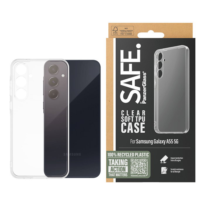 PanzerGlass SAFE. by Case para Samsung Galaxy A55 5G, Transparente
