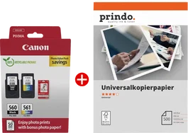 Canon PG-560+CL-561 MCVP con papel Prindo Universal de 500 hojas