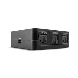 Lindy 70480 Divisor de Audio TosLink Óptico 1 en 3, Negro