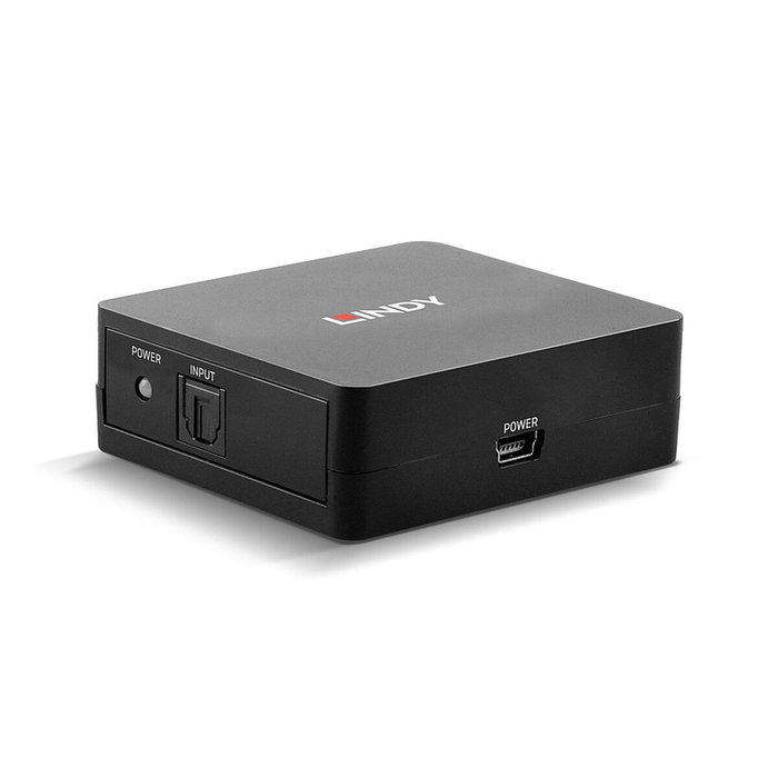 Lindy 70480 Divisor de audio digital Toslink (óptico) de 3 puertos, Negro